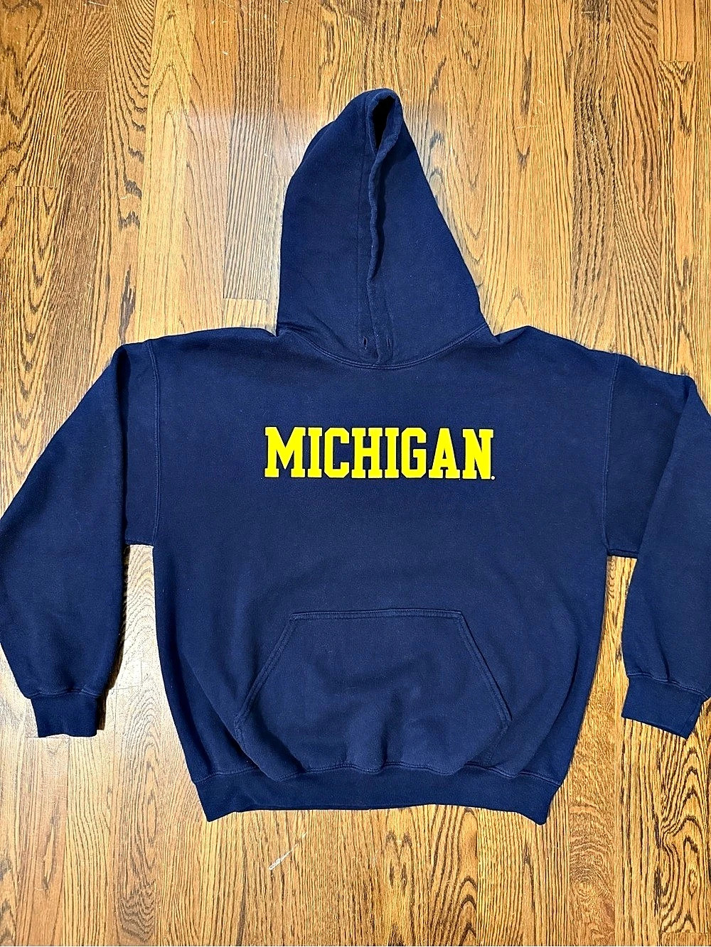 Michigan hoodie Men's Blue Size L